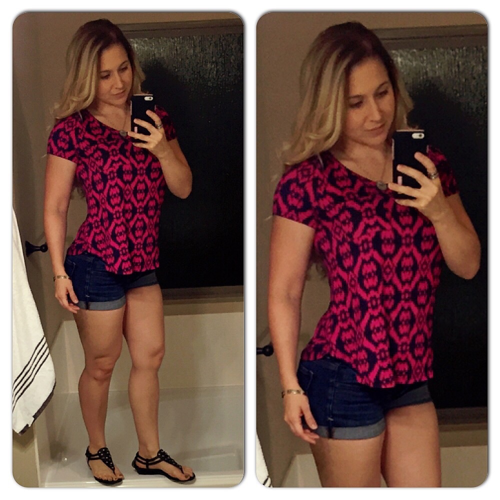 Market & Spruce (StitchFix) Elaine Ikat knot shirt